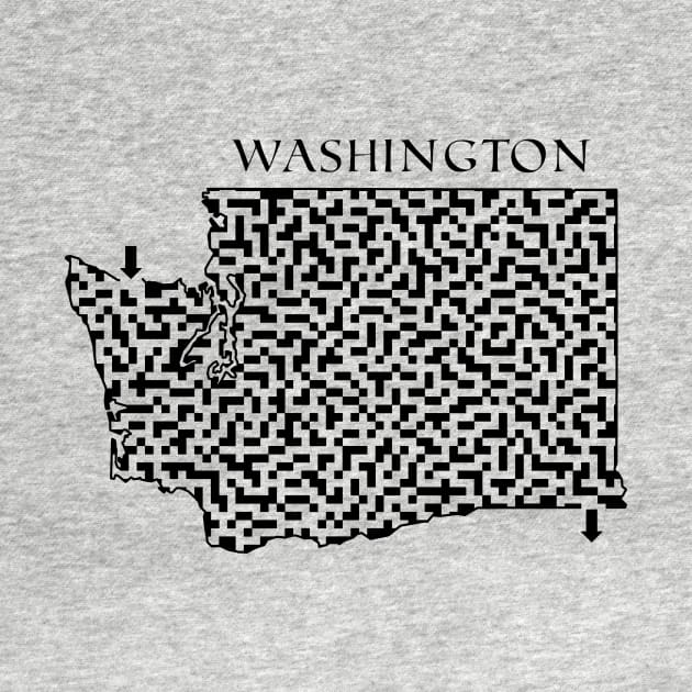 Washington State Outline Maze & Labyrinth by gorff